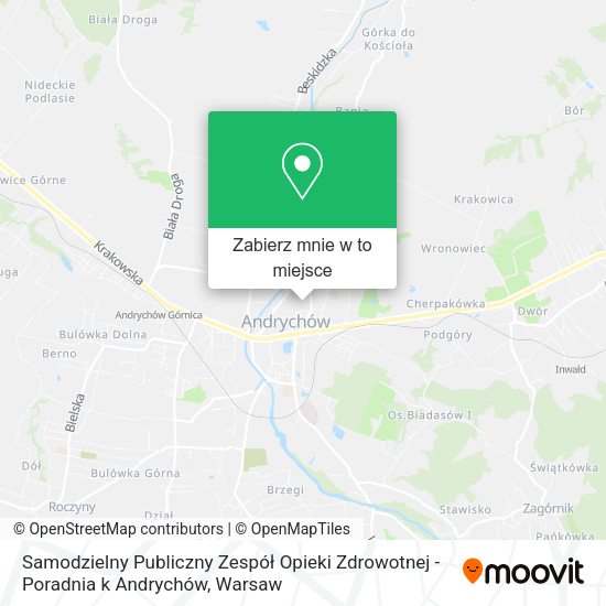 Mapa Samodzielny Publiczny Zespół Opieki Zdrowotnej - Poradnia k Andrychów