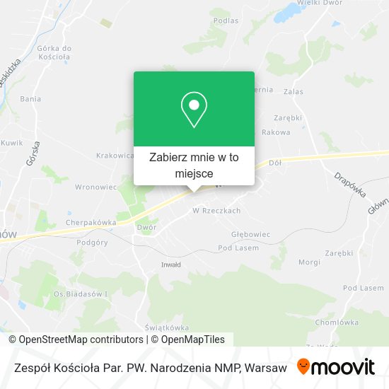 Mapa Zespół Kościoła Par. PW. Narodzenia NMP