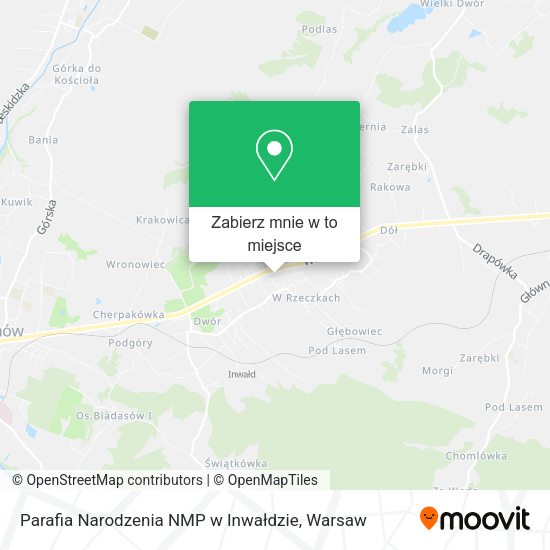 Mapa Parafia Narodzenia NMP w Inwałdzie