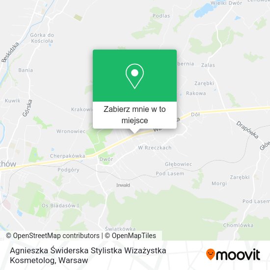 Mapa Agnieszka Świderska Stylistka Wizażystka Kosmetolog