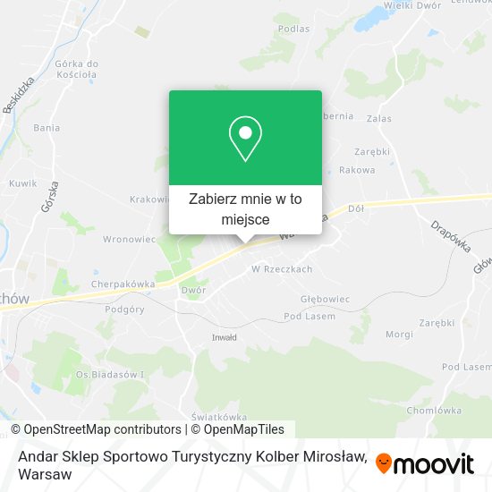 Mapa Andar Sklep Sportowo Turystyczny Kolber Mirosław