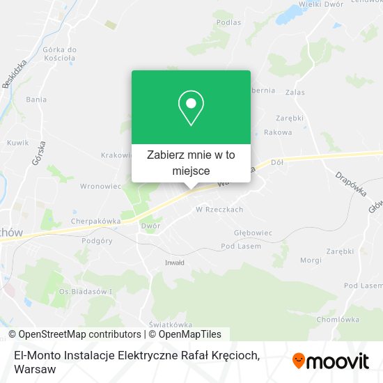 Mapa El-Monto Instalacje Elektryczne Rafał Kręcioch