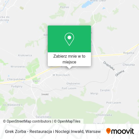 Mapa Grek Zorba - Restauracja i Noclegi Inwałd