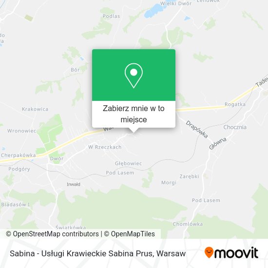 Mapa Sabina - Usługi Krawieckie Sabina Prus