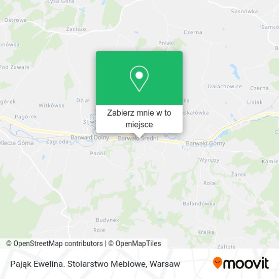 Mapa Pająk Ewelina. Stolarstwo Meblowe