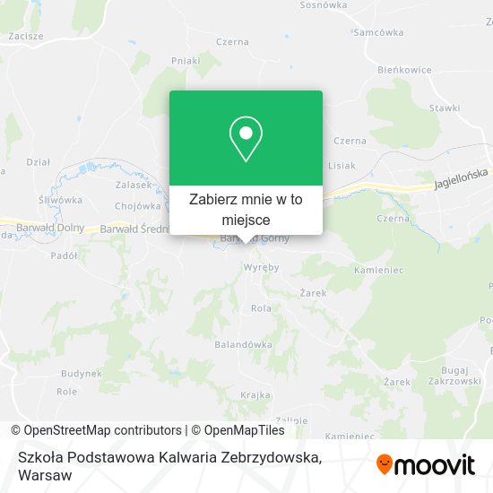 Mapa Szkoła Podstawowa Kalwaria Zebrzydowska