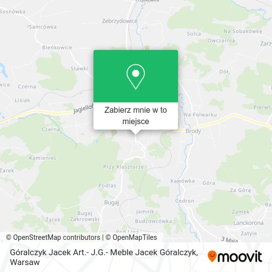 Mapa Góralczyk Jacek Art.- J.G.- Meble Jacek Góralczyk