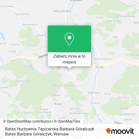 Mapa Batex Hurtownia Tapicerska Barbara Góralczyk Batex Barbara Góralczyk