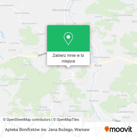 Mapa Apteka Bonifratów św. Jana Bożego