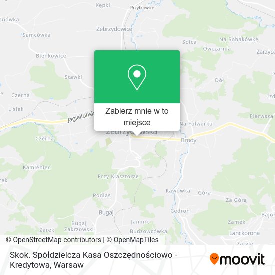 Mapa Skok. Spółdzielcza Kasa Oszczędnościowo - Kredytowa