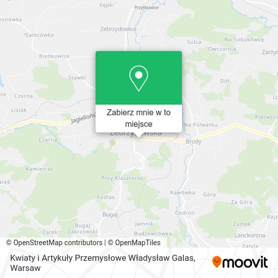 Mapa Kwiaty i Artykuły Przemysłowe Władysław Galas