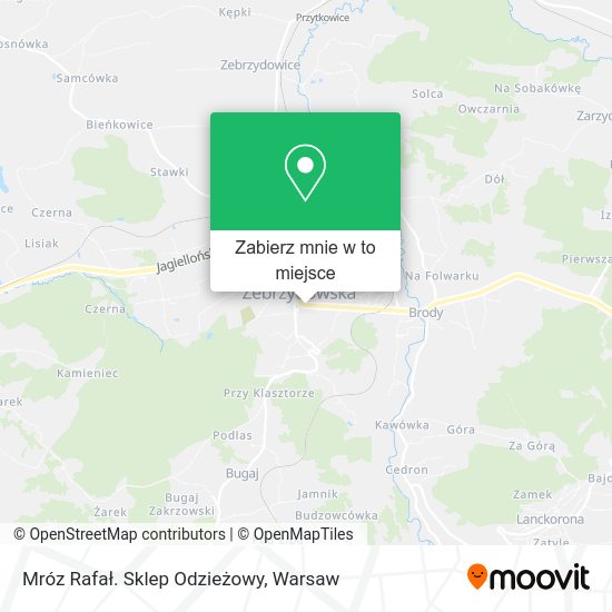 Mapa Mróz Rafał. Sklep Odzieżowy