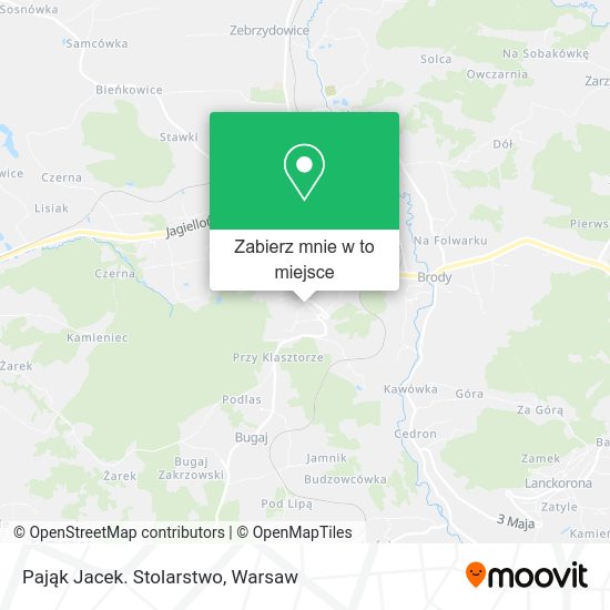 Mapa Pająk Jacek. Stolarstwo