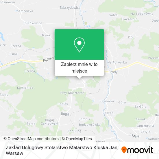 Mapa Zakład Usługowy Stolarstwo Malarstwo Kluska Jan