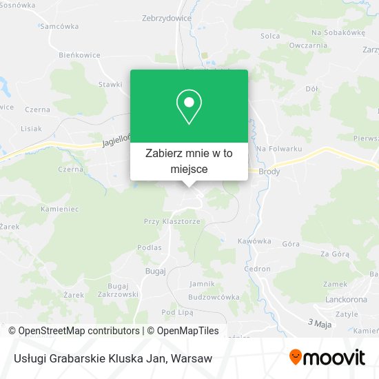 Mapa Usługi Grabarskie Kluska Jan