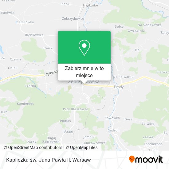 Mapa Kapliczka św. Jana Pawła II