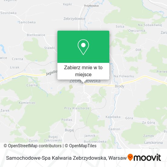 Mapa Samochodowe-Spa Kalwaria Zebrzydowska