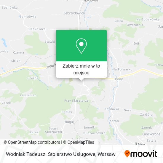 Mapa Wodniak Tadeusz. Stolarstwo Usługowe