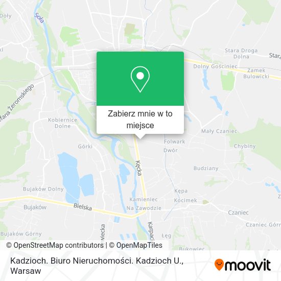 Mapa Kadzioch. Biuro Nieruchomości. Kadzioch U.