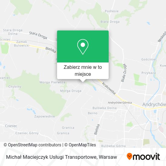 Mapa Michał Maciejczyk Usługi Transportowe