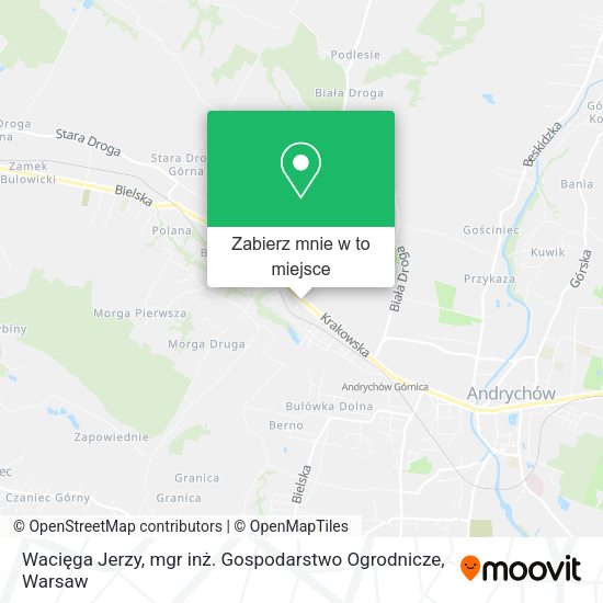 Mapa Wacięga Jerzy, mgr inż. Gospodarstwo Ogrodnicze