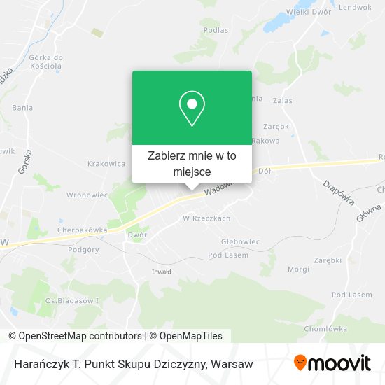 Mapa Harańczyk T. Punkt Skupu Dziczyzny