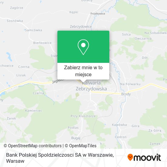 Mapa Bank Polskiej Spoldzielczosci SA w Warszawie