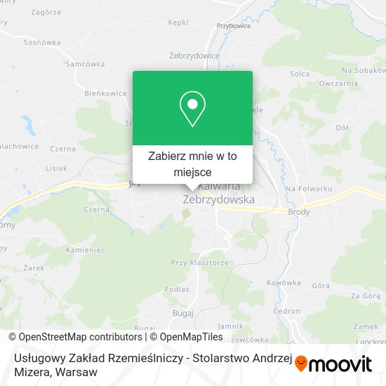 Mapa Usługowy Zakład Rzemieślniczy - Stolarstwo Andrzej Mizera