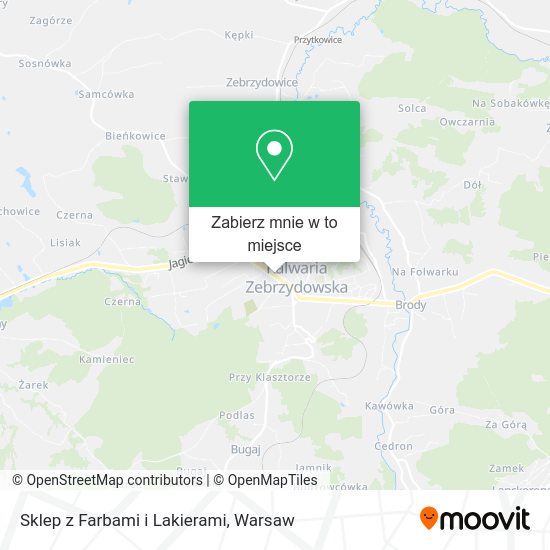 Mapa Sklep z Farbami i Lakierami