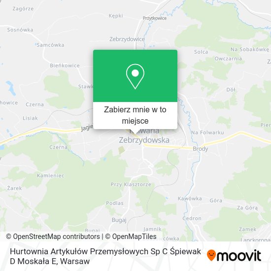 Mapa Hurtownia Artykułów Przemysłowych Sp C Śpiewak D Moskała E