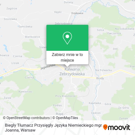 Mapa Biegły Tłumacz Przysięgły Języka Niemieckiego mgr Joanna