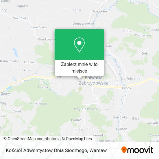 Mapa Kościół Adwentystów Dnia Siódmego