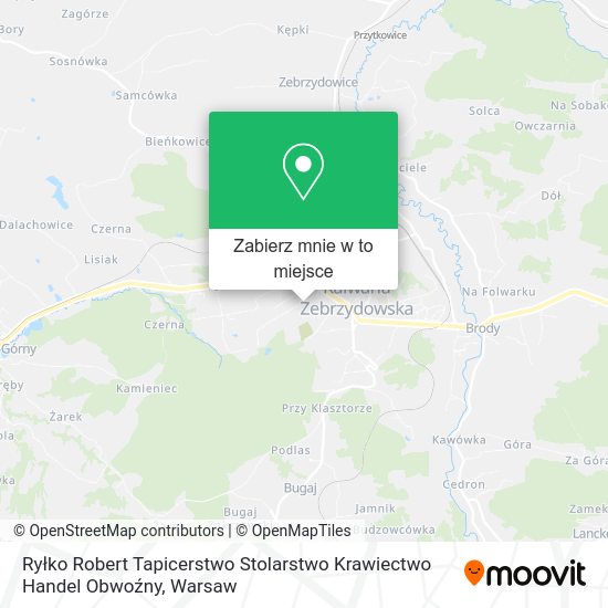 Mapa Ryłko Robert Tapicerstwo Stolarstwo Krawiectwo Handel Obwoźny