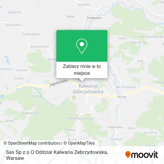 Mapa Sas Sp z o O Oddzial Kalwaria Zebrzydowska