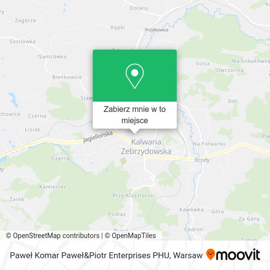 Mapa Paweł Komar Paweł&Piotr Enterprises PHU