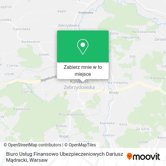 Mapa Biuro Usług Finansowo Ubezpieczeniowych Dariusz Mądracki