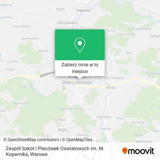 Mapa Zespół Szkół i Placówek Oswiatowych im. M. Kopernika