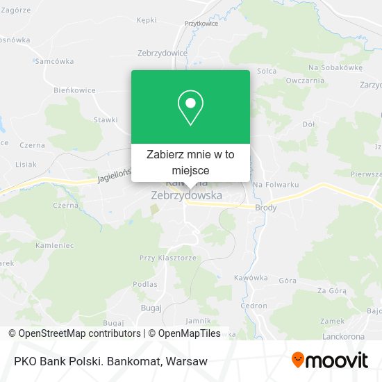 Mapa PKO Bank Polski. Bankomat