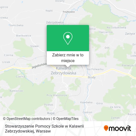 Mapa Stowarzyszenie Pomocy Szkole w Kalawrii Zebrzydowskiej