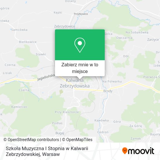 Mapa Szkoła Muzyczna I Stopnia w Kalwarii Zebrzydowskiej