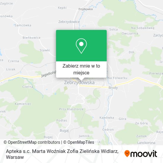 Mapa Apteka s.c. Marta Woźniak Zofia Zielińska Widlarz