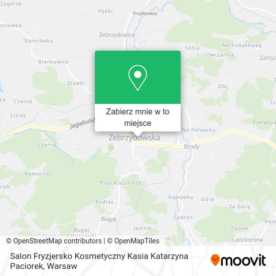 Mapa Salon Fryzjersko Kosmetyczny Kasia Katarzyna Paciorek