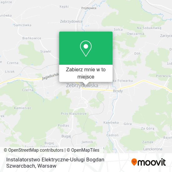 Mapa Instalatorstwo Elektryczne-Usługi Bogdan Szwarcbach