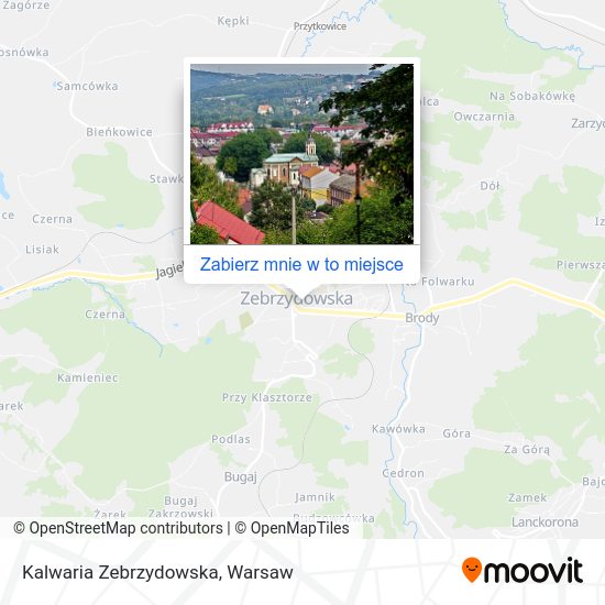 Mapa Kalwaria Zebrzydowska