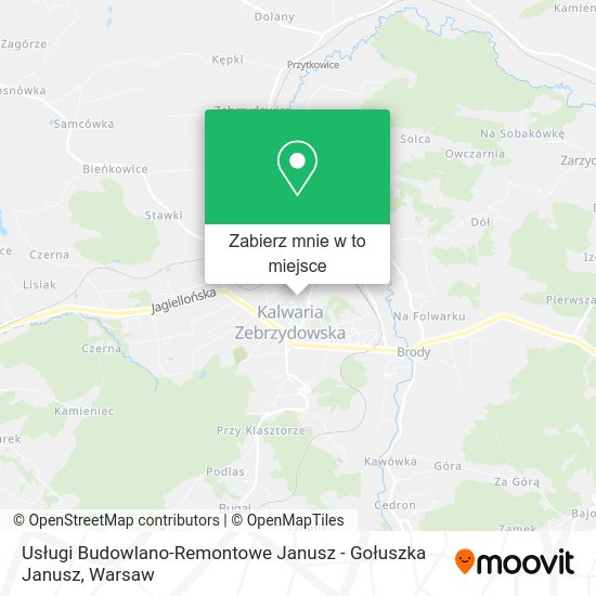 Mapa Usługi Budowlano-Remontowe Janusz - Gołuszka Janusz