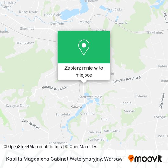 Mapa Kaplita Magdalena Gabinet Weterynaryjny