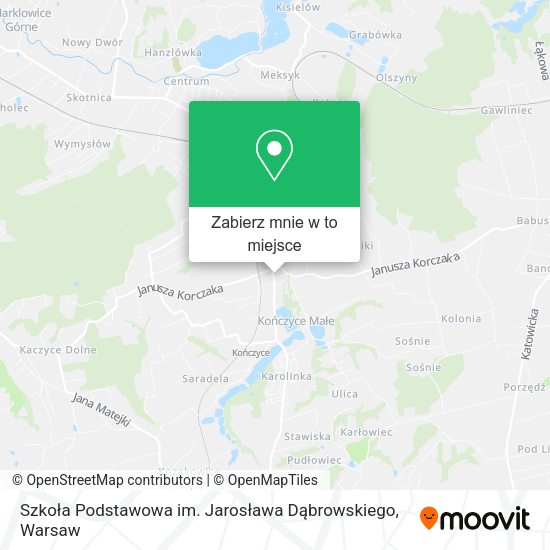 Mapa Szkoła Podstawowa im. Jarosława Dąbrowskiego