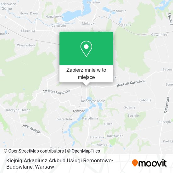Mapa Kiejnig Arkadiusz Arkbud Usługi Remontowo-Budowlane
