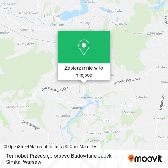 Mapa Termobet Przedsiębiorstwo Budowlane Jacek Simka