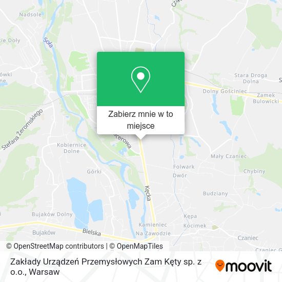 Mapa Zakłady Urządzeń Przemysłowych Zam Kęty sp. z o.o.